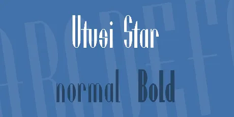 Utusi Star font