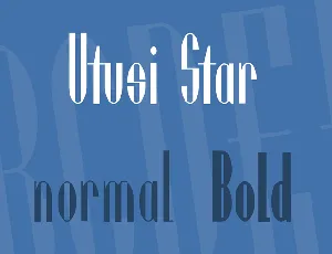 Utusi Star font