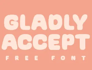 Gladly Accept font