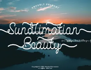 Sundlimation Beauty font
