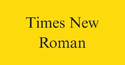 Times Roman font