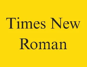 Times Roman font