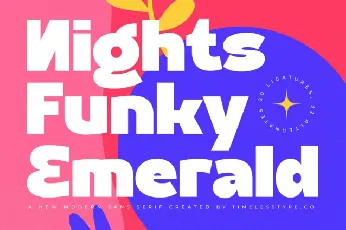 Nights Funky Emerald Sans Serif font