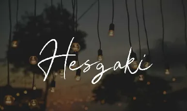 Hesgaki Luxury Signature font