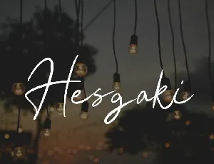 Hesgaki Luxury Signature font