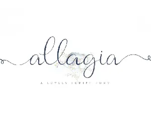 Allagia Script font