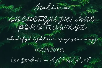 Malina Script font