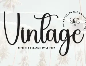 Vintage Script Typeface font