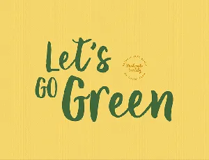 Let's Go Green font