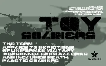 TOY SOLDIERS font