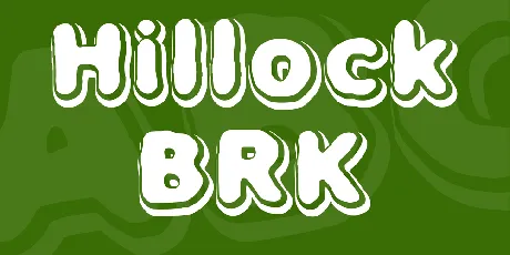 Hillock BRK font