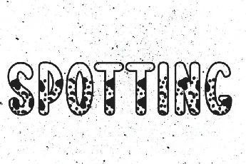 Spotting Display font