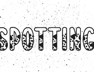 Spotting Display font