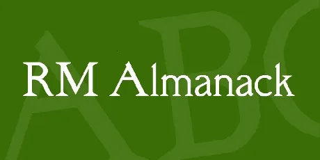 RM Almanack font