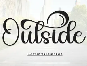 Outside Script font