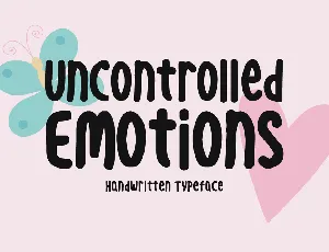 Uncontrolled Emotions font