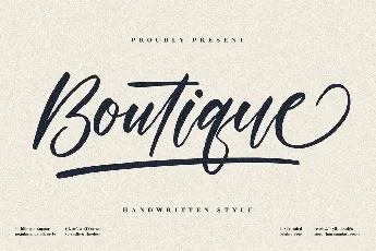 Boutique font