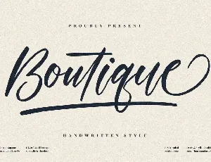 Boutique font