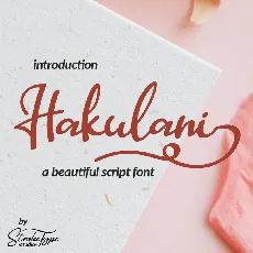 Hakulani-free font