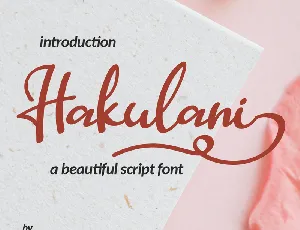 Hakulani-free font