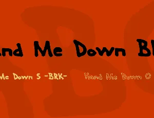 Hand Me Down BRK font