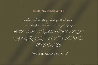 Raulina Signature font