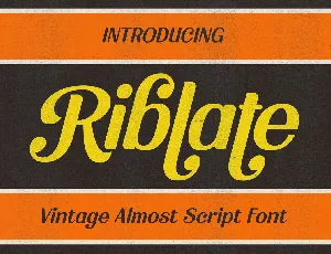 Riblate font