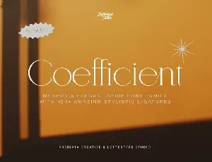 Coefficient font