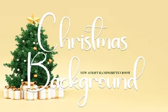 Christmas Background Script font