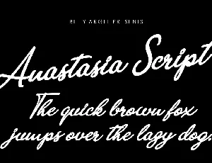 Anastasia Script Personal Use font