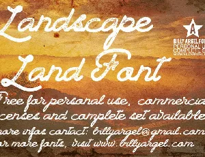 Landscape Land font