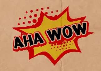 A Aha Wow Display font