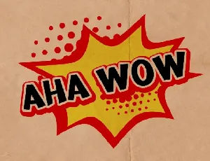 A Aha Wow Display font