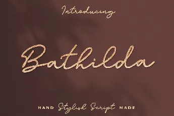 Bathilda font