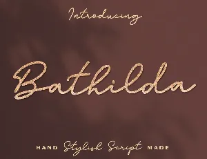 Bathilda font