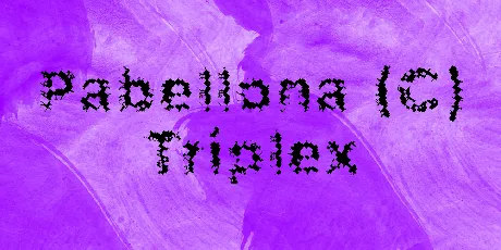 Pabellona (C) TrÃ­plex font