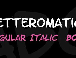 LetterOMatic! font