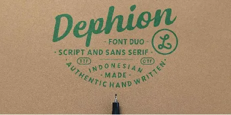 Dephion Script Free Download font