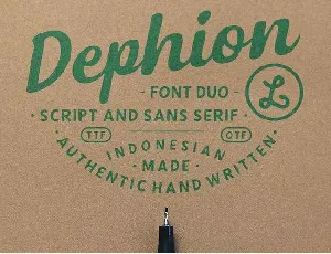 Dephion Script Free Download font