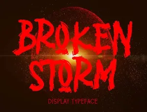 BROKEN STORM font