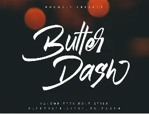 Butter Dash Personal use font