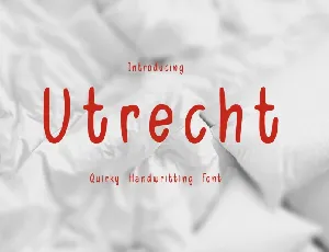 Utrecth Script font