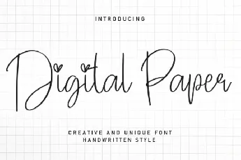 Digital Paper Script font