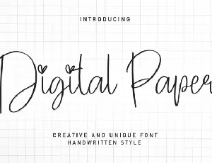 Digital Paper Script font