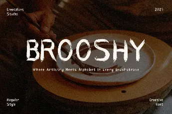 CF Brooshy Demo font