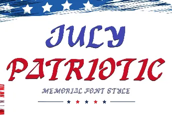 July Patriotic Demo font