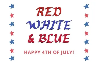 July Patriotic Demo font