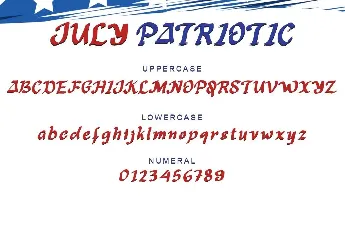 July Patriotic Demo font