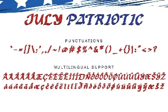 July Patriotic Demo font