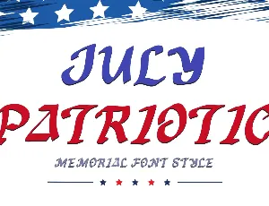 July Patriotic Demo font